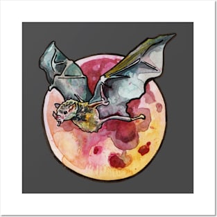 Blood Moon Bat Posters and Art